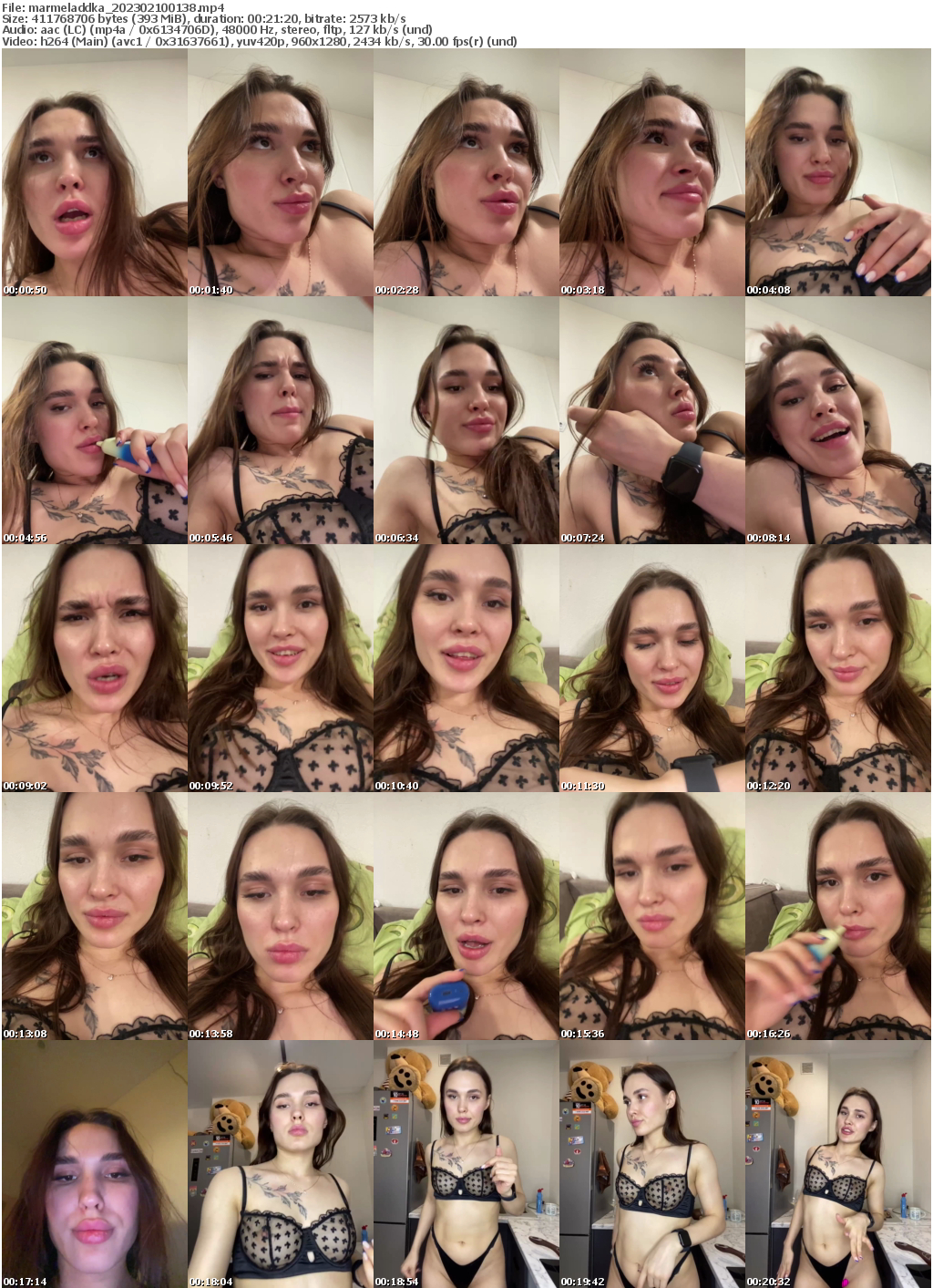 Preview thumb from marmeladdka on 2023-02-10 @ bongacams