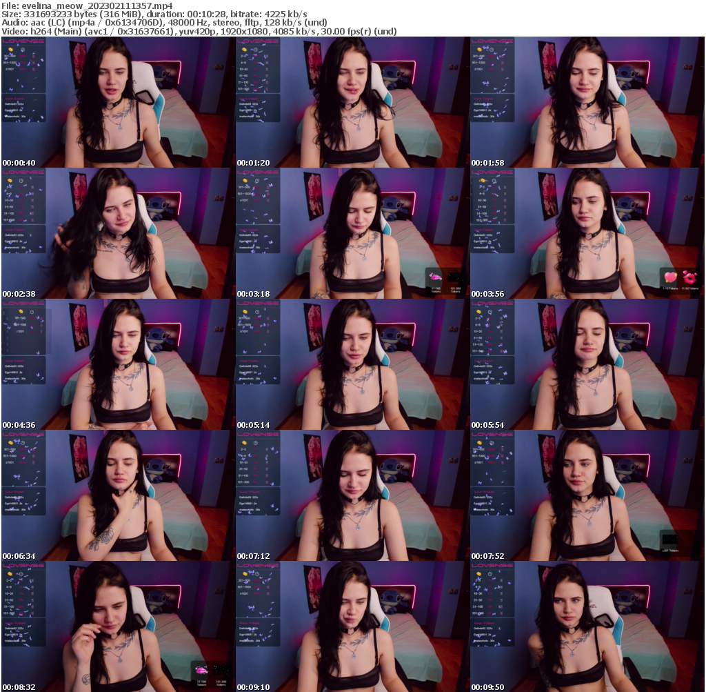 Preview thumb from evelina_meow on 2023-02-11 @ bongacams