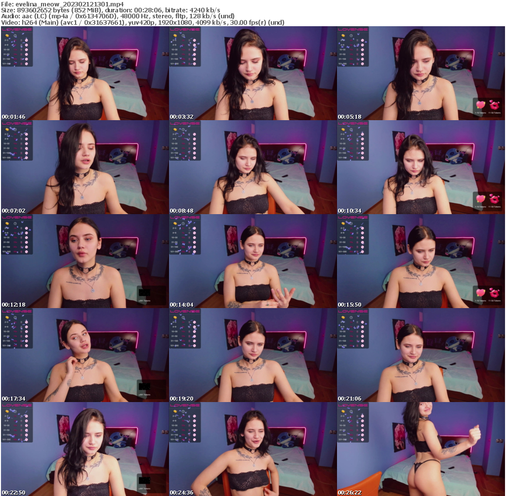 Preview thumb from evelina_meow on 2023-02-12 @ bongacams