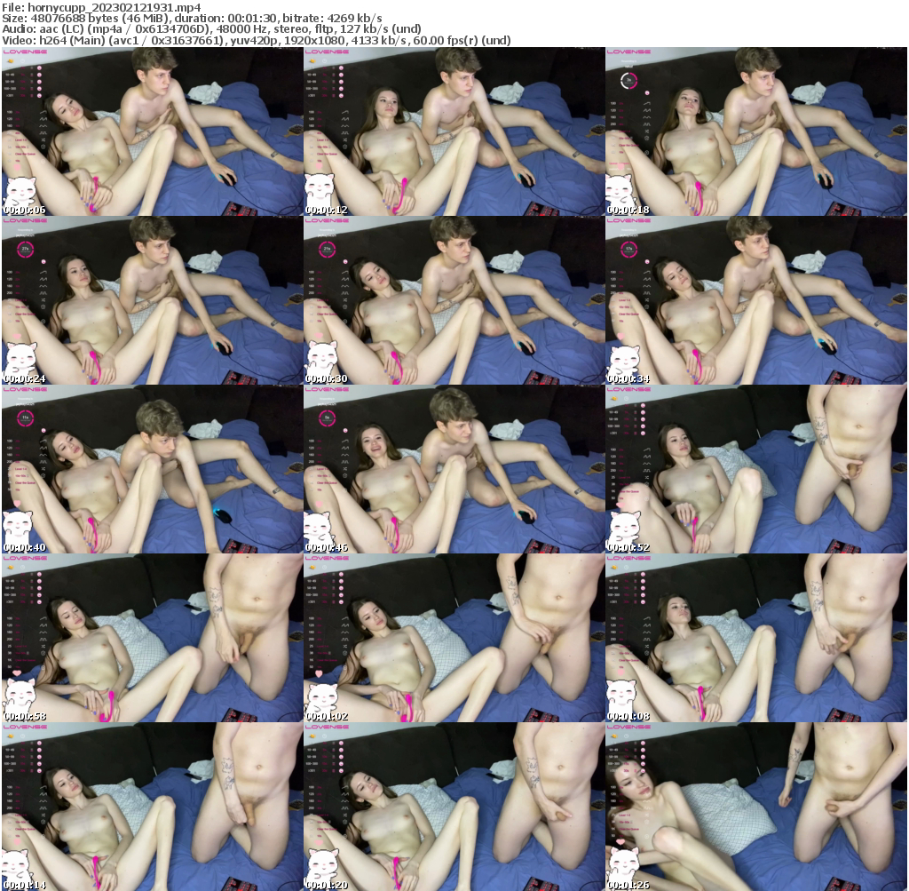 Preview thumb from hornycupp on 2023-02-12 @ bongacams