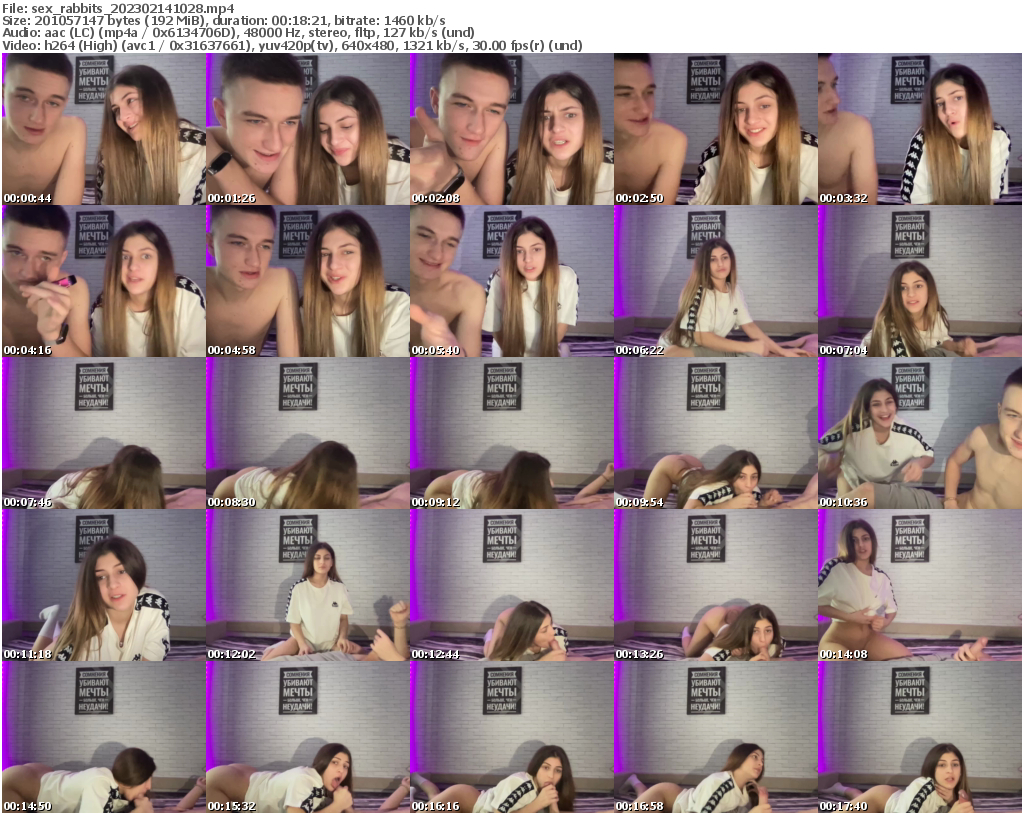 Preview thumb from sex_rabbits on 2023-02-14 @ bongacams