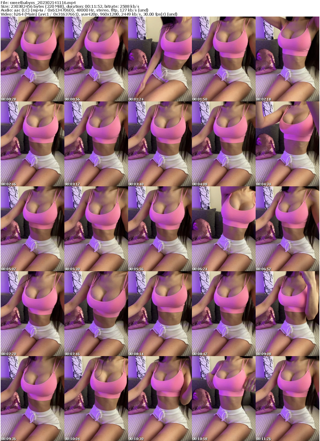 Preview thumb from sweetbabyxs on 2023-02-14 @ bongacams