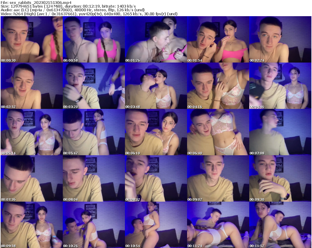 Preview thumb from sex_rabbits on 2023-02-15 @ bongacams