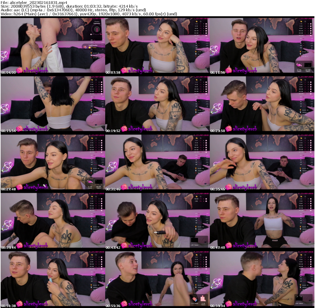 Preview thumb from alicetyler on 2023-02-16 @ bongacams