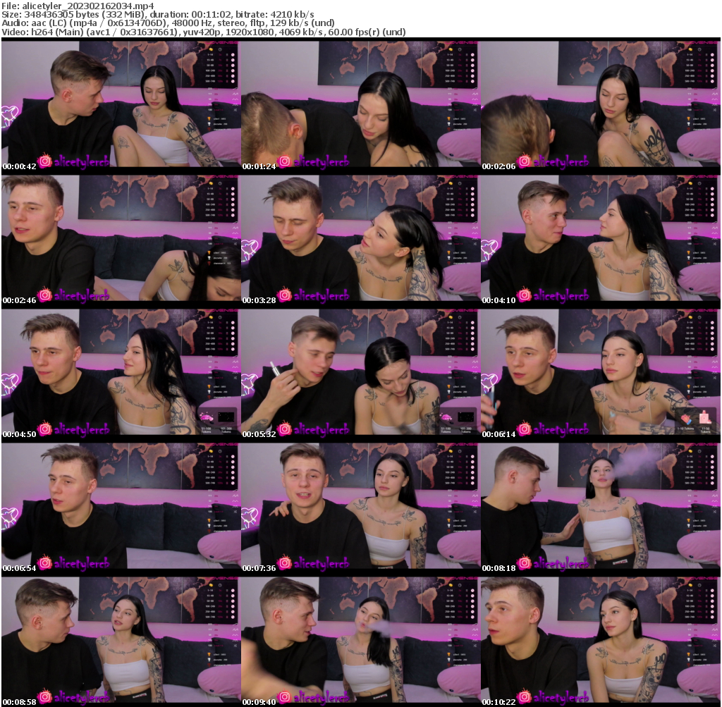 Preview thumb from alicetyler on 2023-02-16 @ bongacams