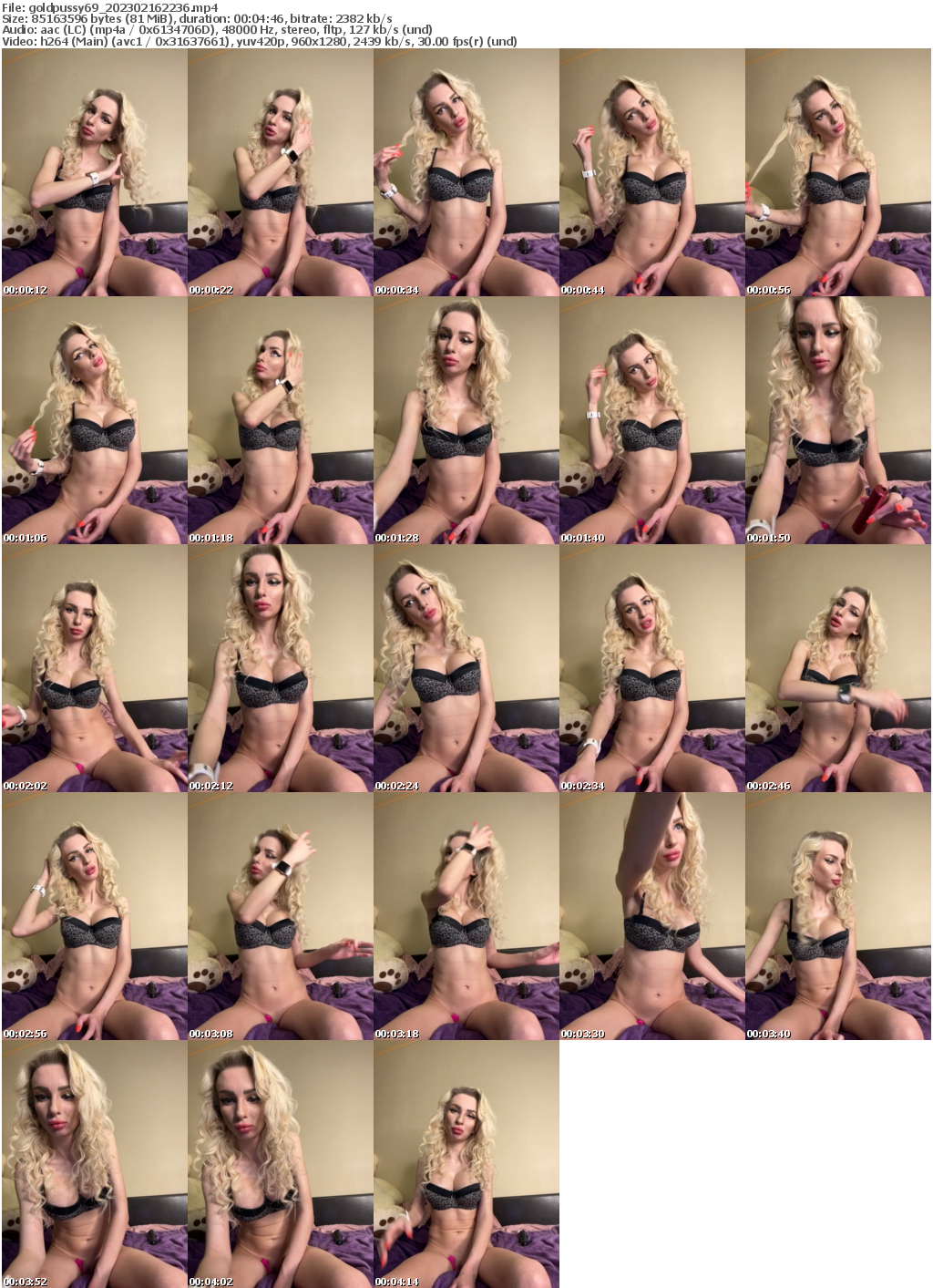 Preview thumb from goldpussy69 on 2023-02-16 @ bongacams