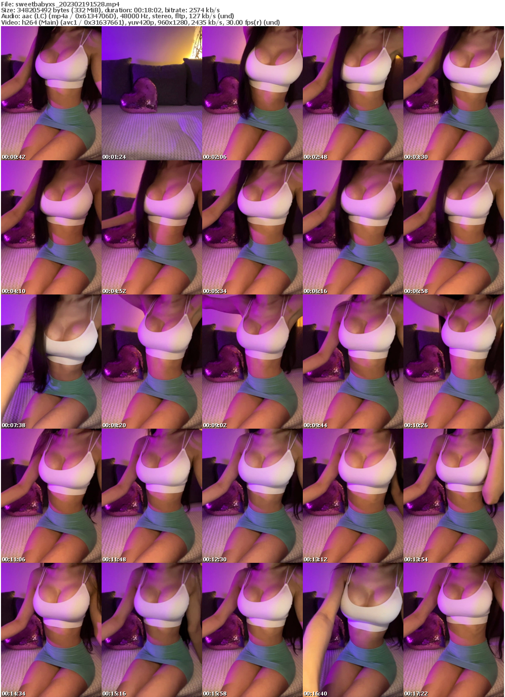 Preview thumb from sweetbabyxs on 2023-02-19 @ bongacams