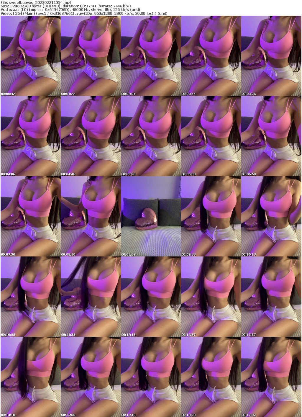 Preview thumb from sweetbabyxs on 2023-02-21 @ bongacams