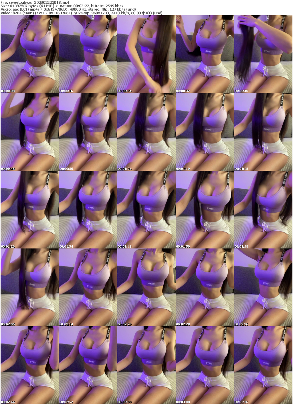 Preview thumb from sweetbabyxs on 2023-02-22 @ bongacams