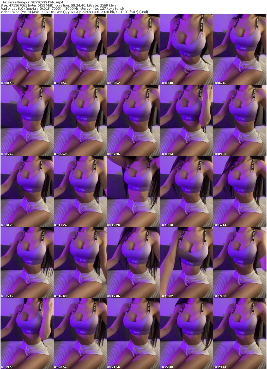 Preview thumb from sweetbabyxs on 2023-02-22 @ bongacams