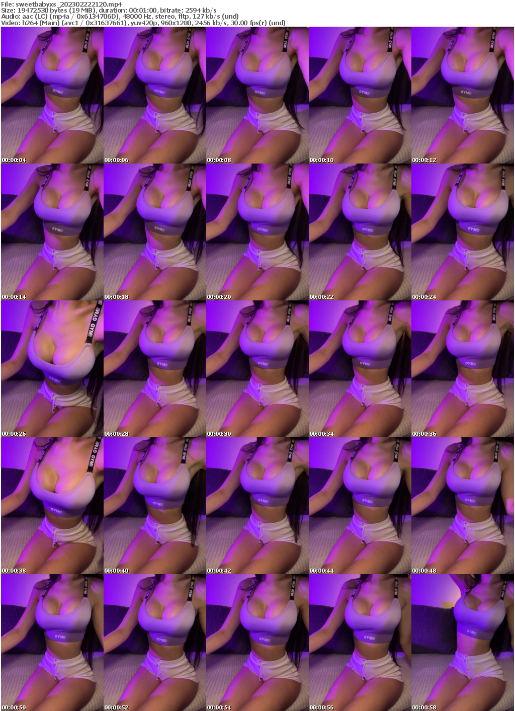 Preview thumb from sweetbabyxs on 2023-02-22 @ bongacams