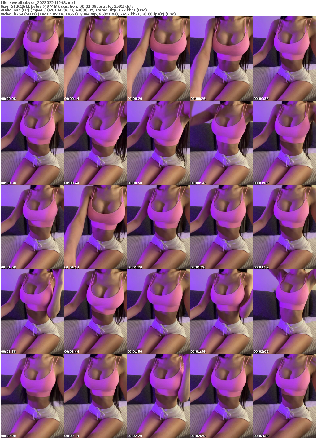 Preview thumb from sweetbabyxs on 2023-02-24 @ bongacams