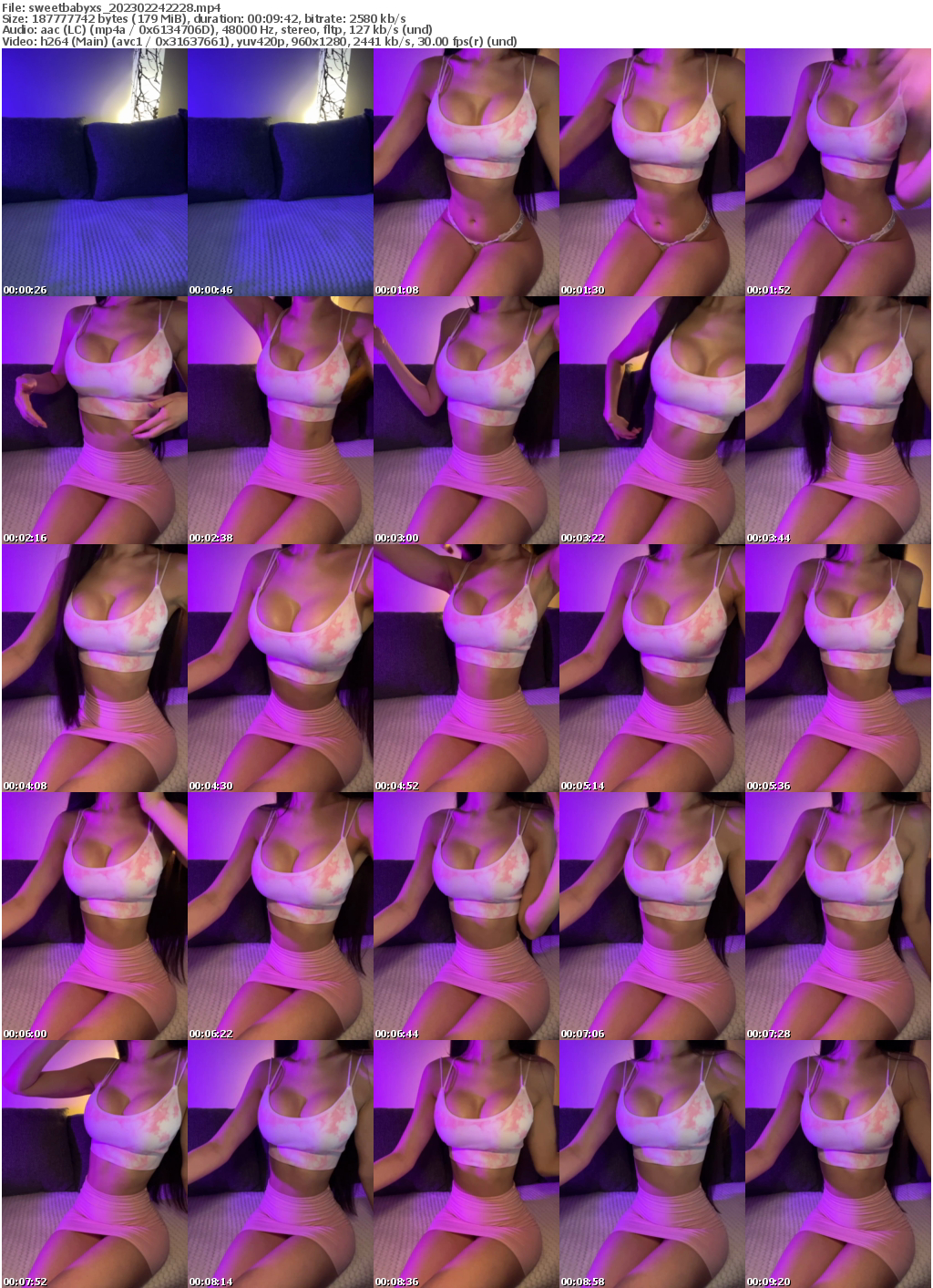 Preview thumb from sweetbabyxs on 2023-02-24 @ bongacams