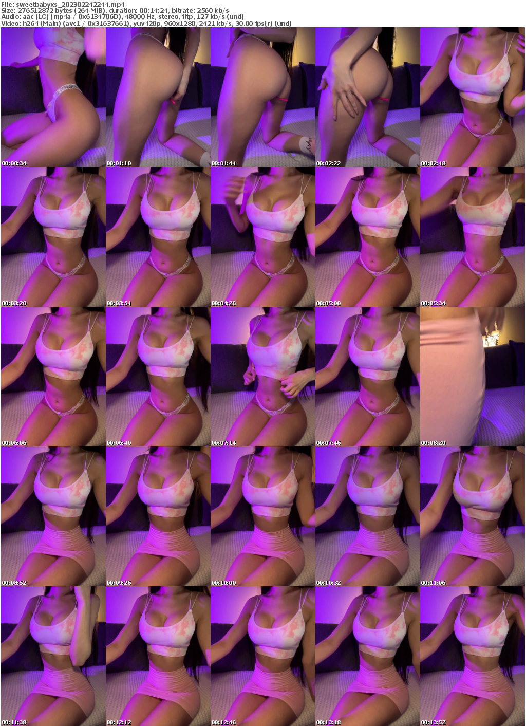 Preview thumb from sweetbabyxs on 2023-02-24 @ bongacams