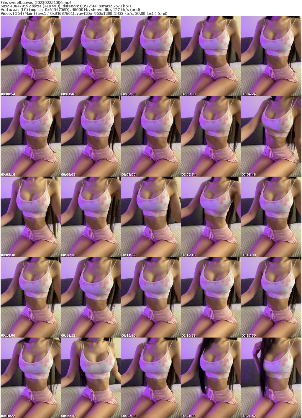 Preview thumb from sweetbabyxs on 2023-02-25 @ bongacams