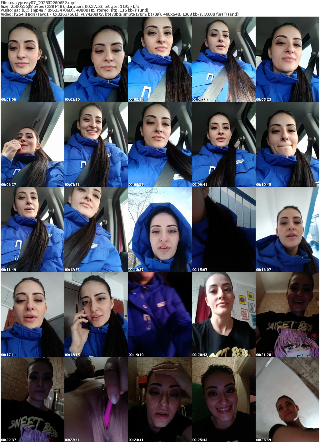 Preview thumb from crazypussy07 on 2023-02-26 @ bongacams