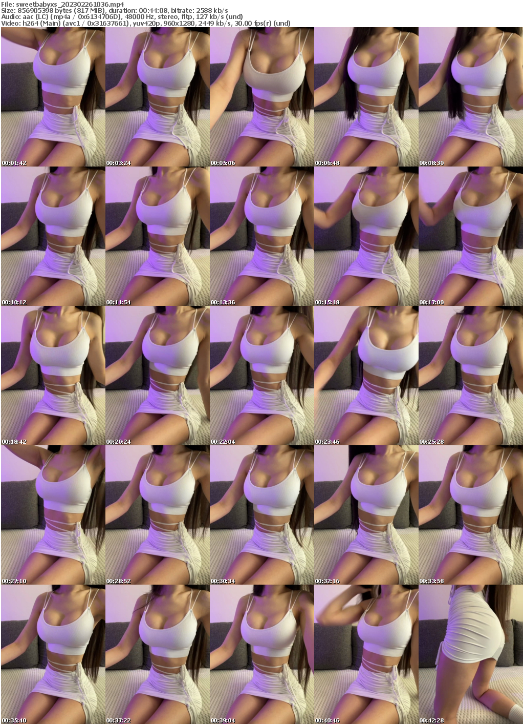 Preview thumb from sweetbabyxs on 2023-02-26 @ bongacams