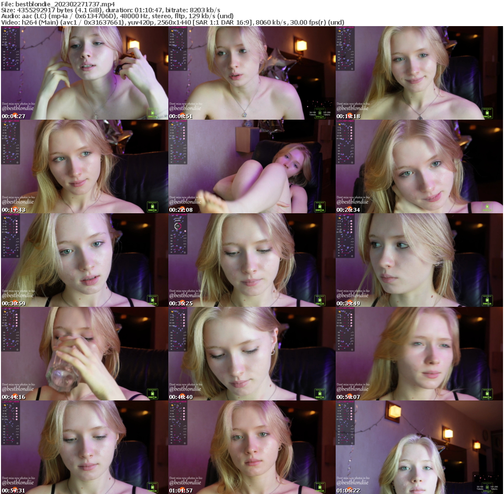 Preview thumb from bestblondie on 2023-02-27 @ bongacams