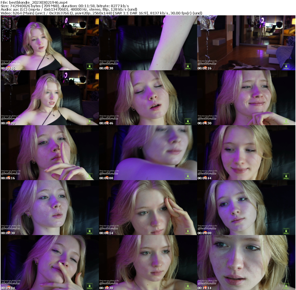 Preview thumb from bestblondie on 2023-03-02 @ bongacams