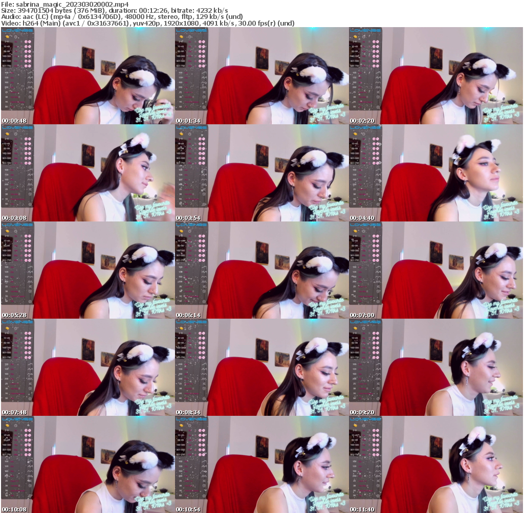 Preview thumb from sabrina_magic on 2023-03-02 @ bongacams