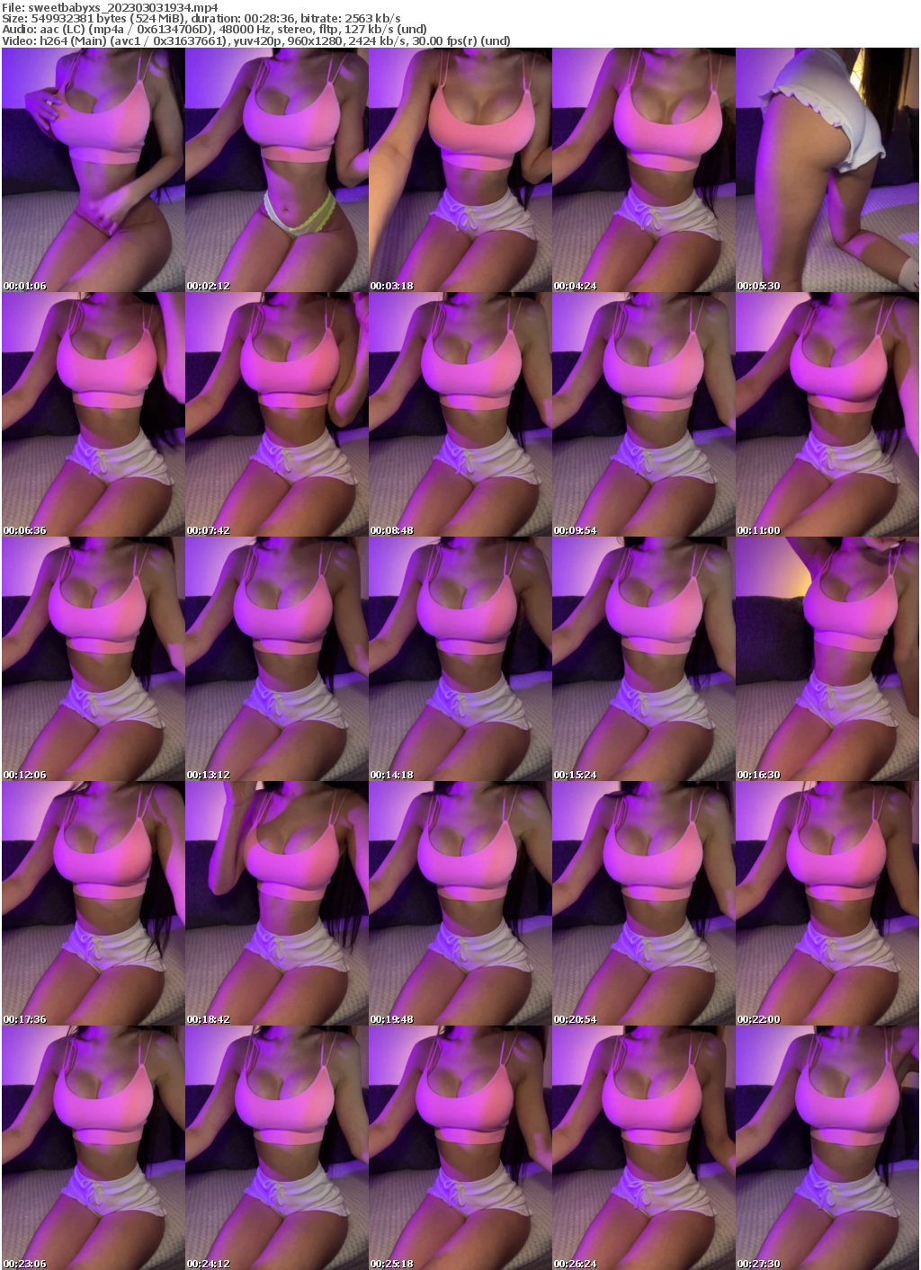 Preview thumb from sweetbabyxs on 2023-03-03 @ bongacams