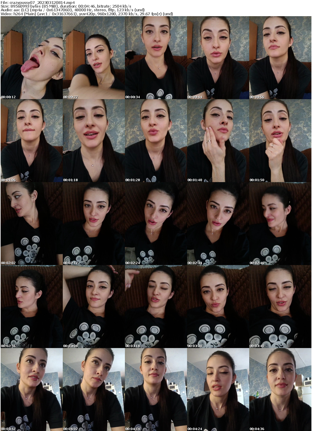 Preview thumb from crazypussy07 on 2023-03-12 @ bongacams