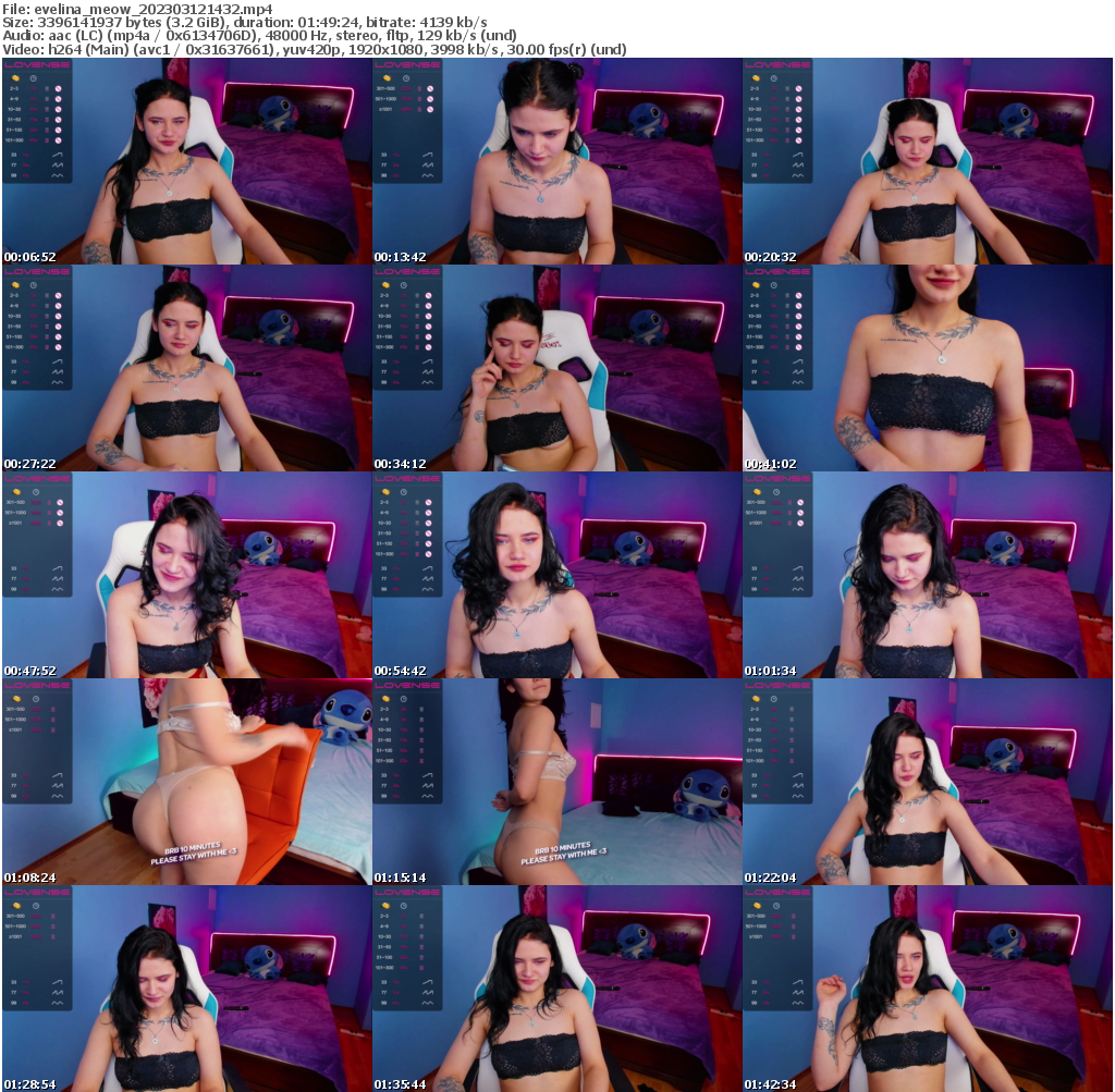 Preview thumb from evelina_meow on 2023-03-12 @ bongacams