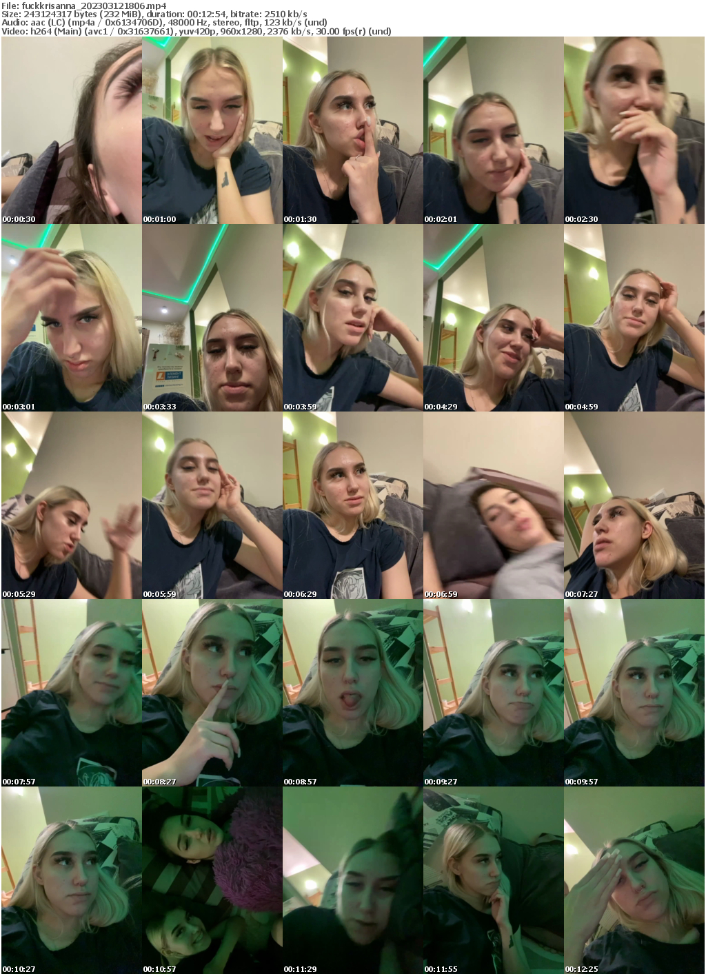 Preview thumb from fuckkrisanna on 2023-03-12 @ bongacams