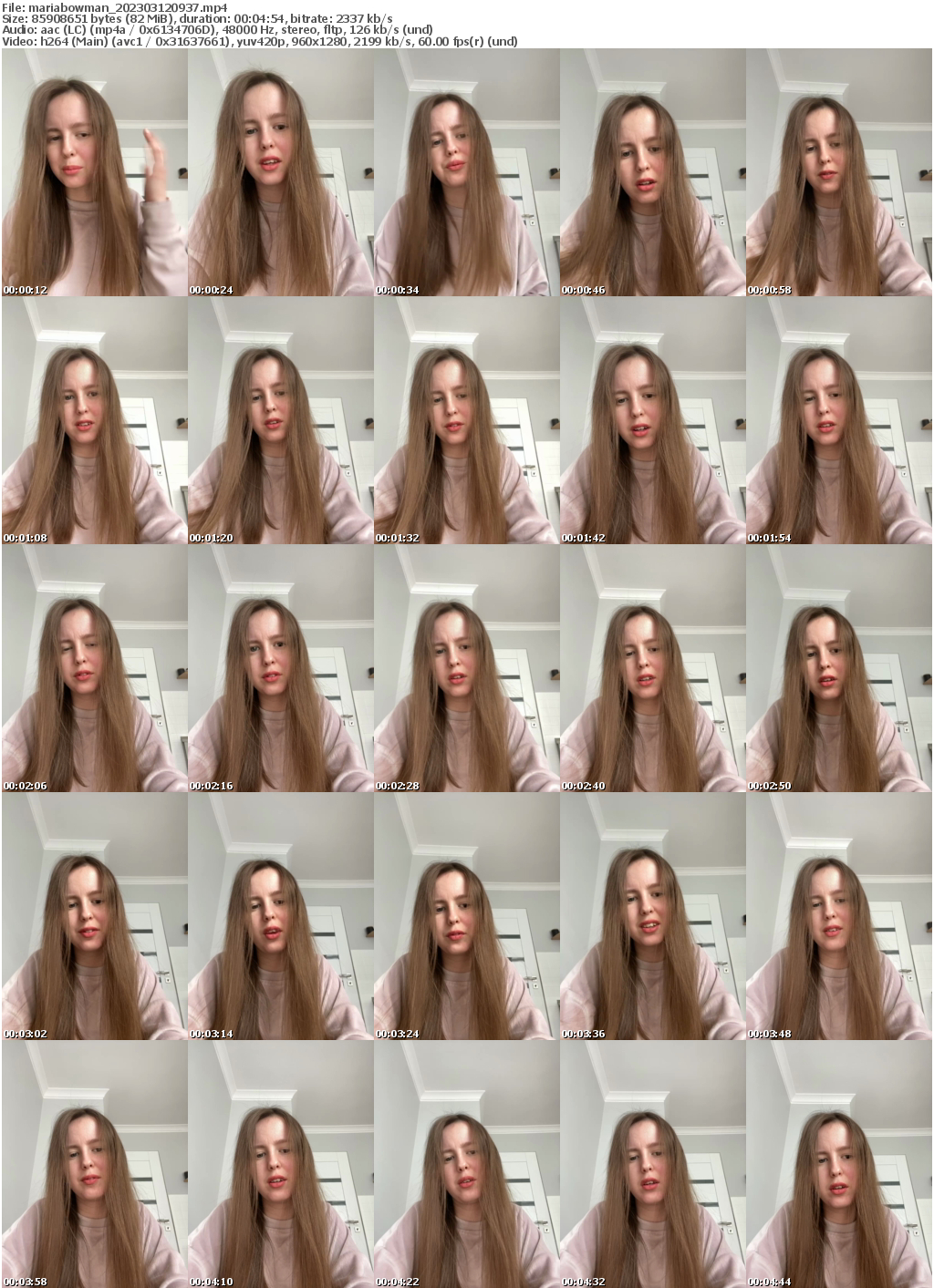 Preview thumb from mariabowman on 2023-03-12 @ bongacams