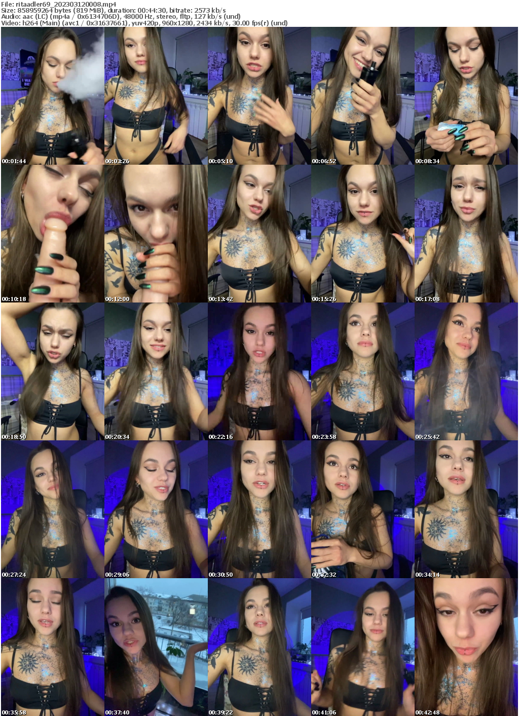 Preview thumb from ritaadler69 on 2023-03-12 @ bongacams