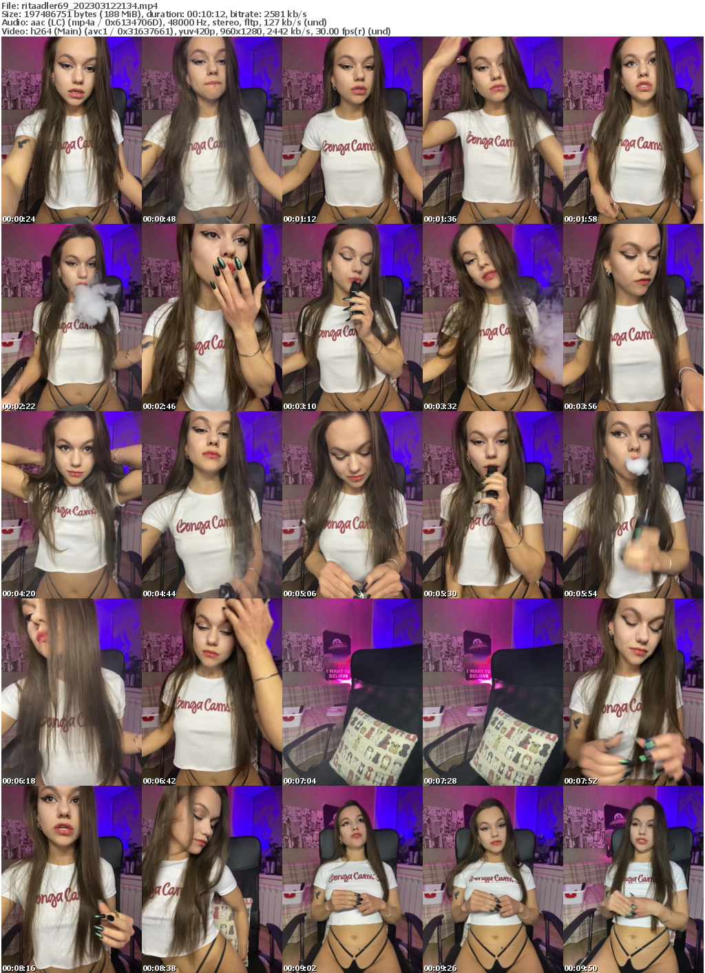 Preview thumb from ritaadler69 on 2023-03-12 @ bongacams