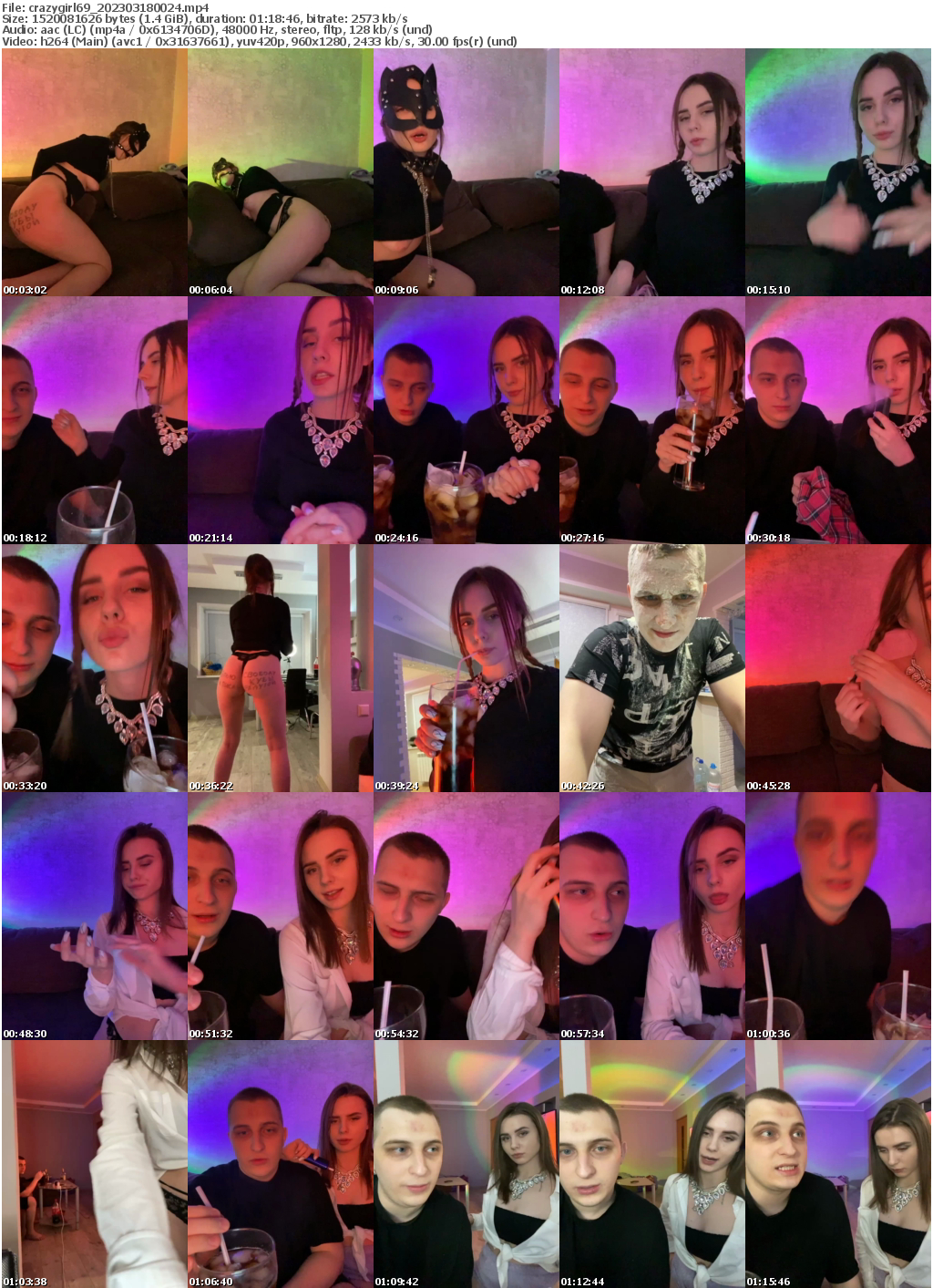 Preview thumb from crazygirl69 on 2023-03-18 @ bongacams