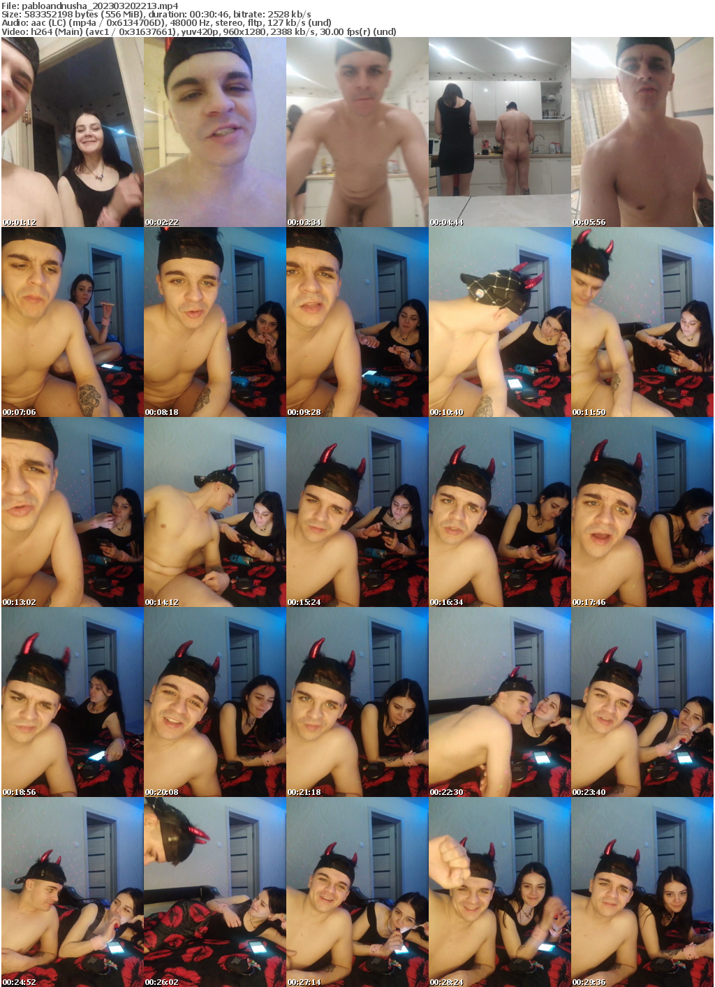 Preview thumb from pabloandnusha on 2023-03-20 @ bongacams