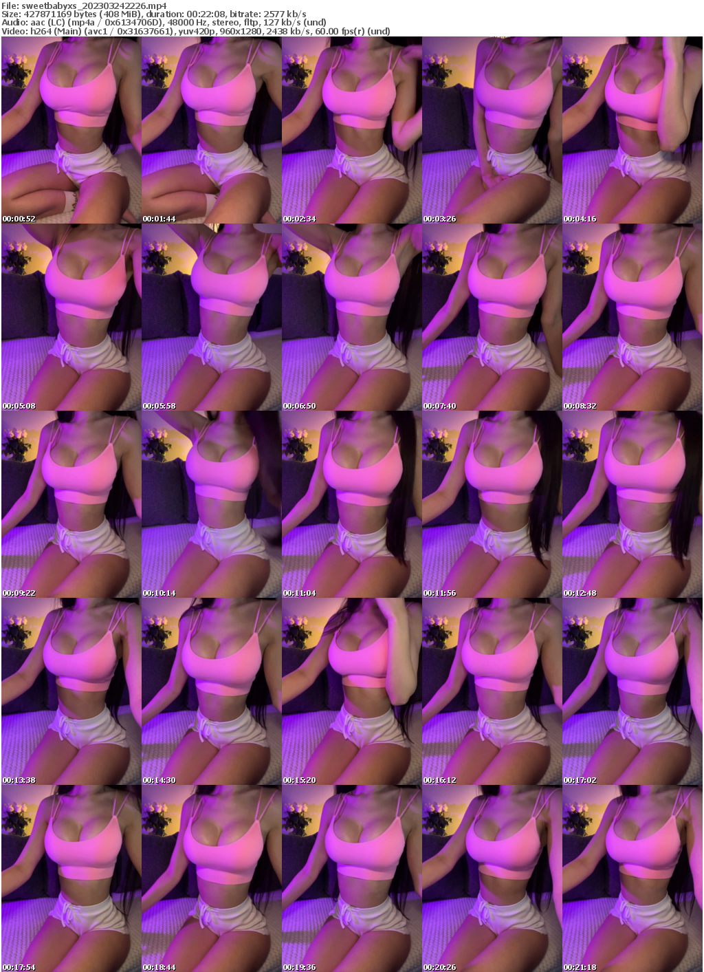 Preview thumb from sweetbabyxs on 2023-03-24 @ bongacams