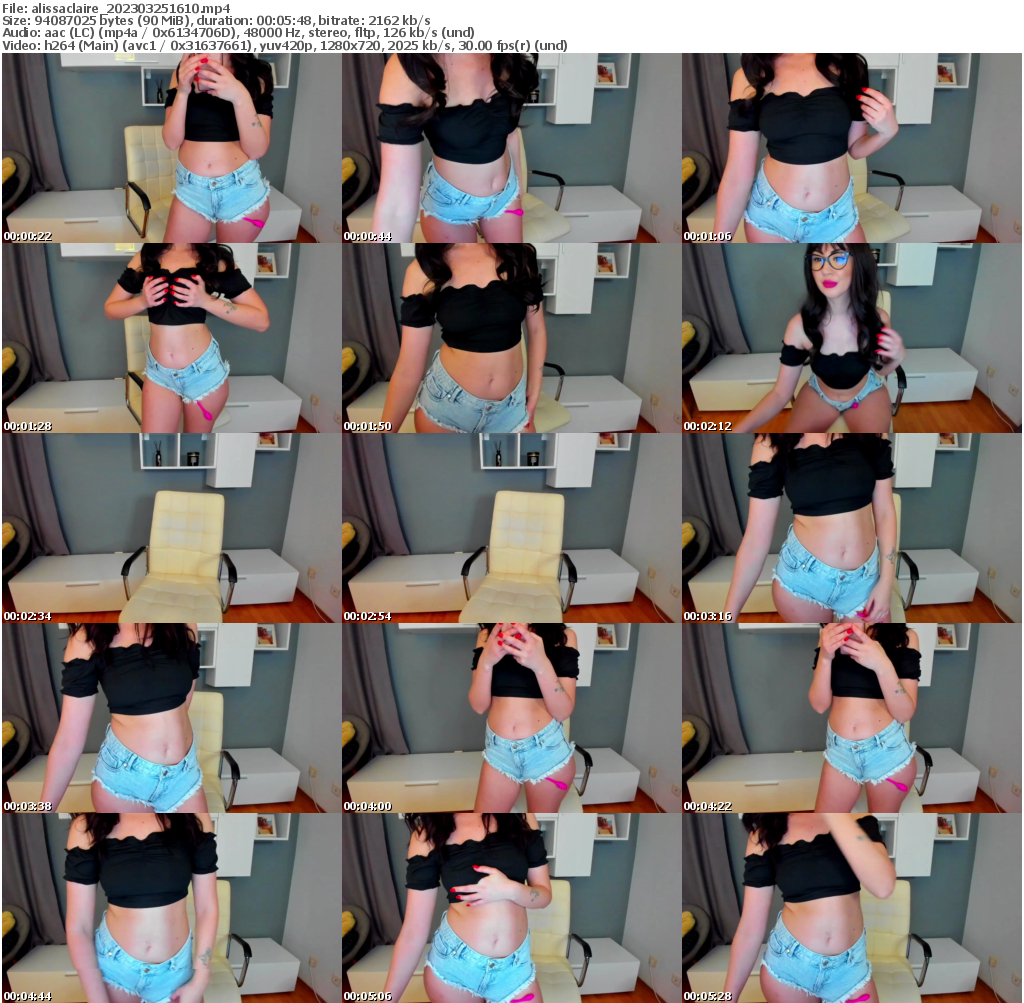 Preview thumb from alissaclaire on 2023-03-25 @ bongacams