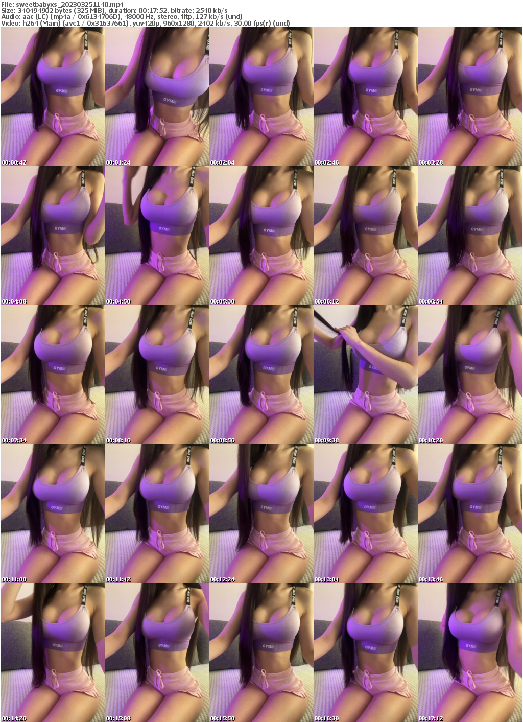 Preview thumb from sweetbabyxs on 2023-03-25 @ bongacams