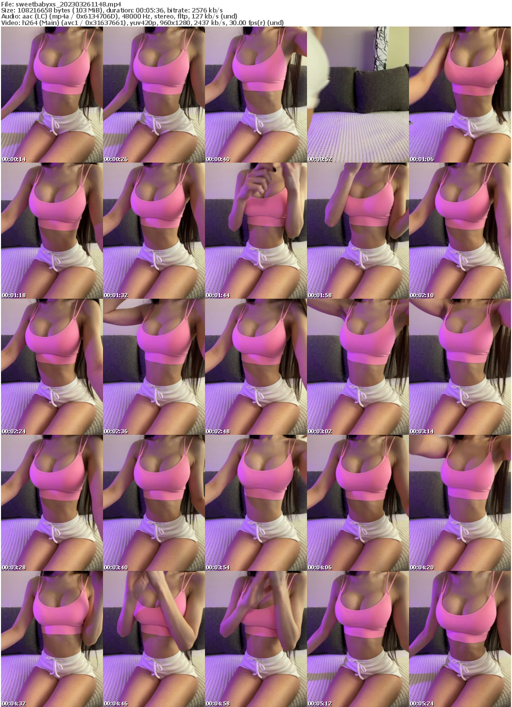 Preview thumb from sweetbabyxs on 2023-03-26 @ bongacams