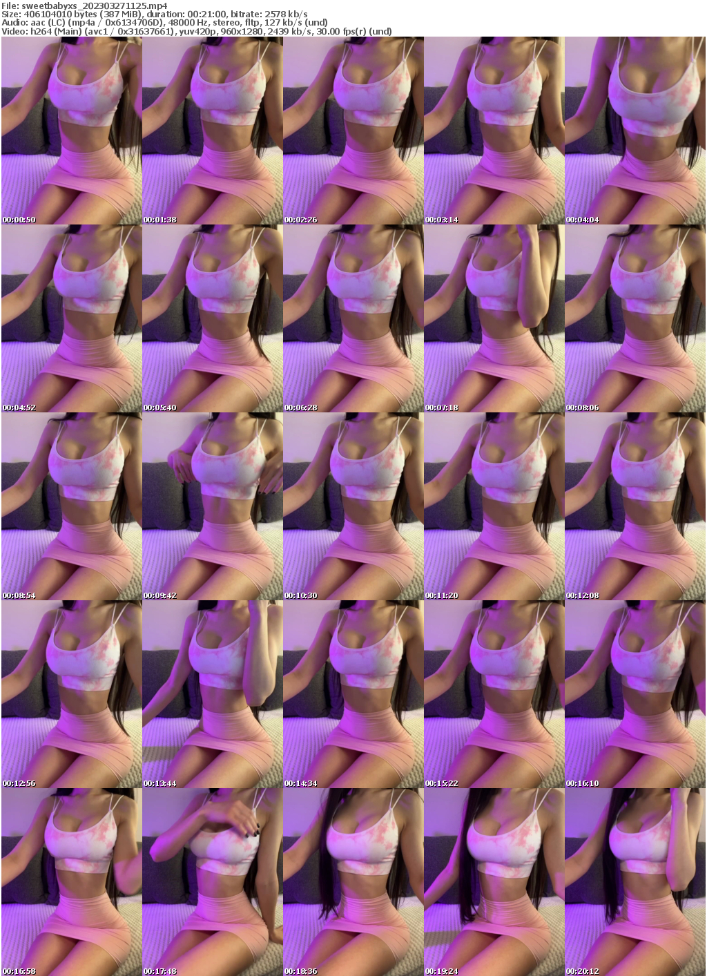 Preview thumb from sweetbabyxs on 2023-03-27 @ bongacams