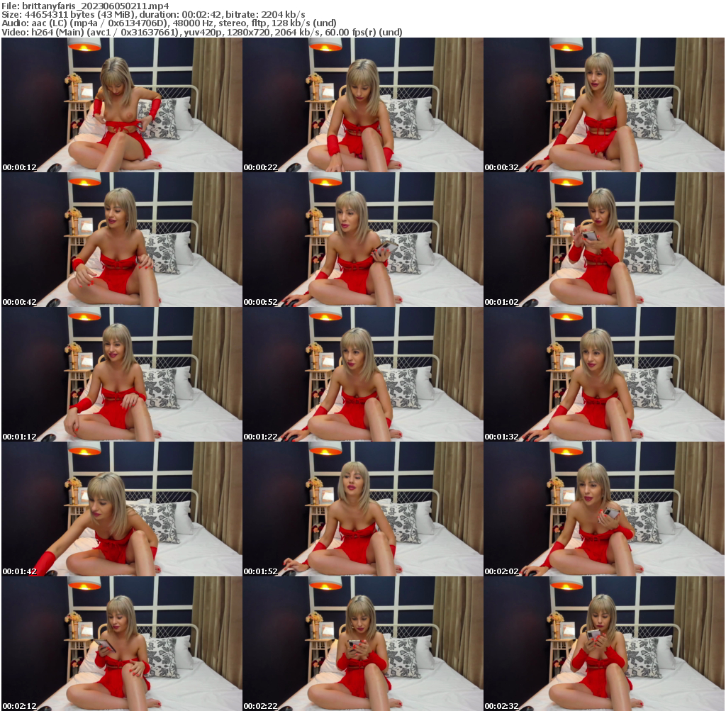 Preview thumb from brittanyfaris on 2023-06-05 @ bongacams