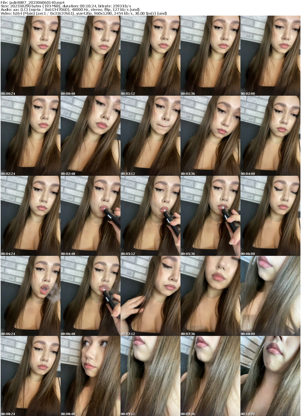 Preview thumb from jade8887 on 2023-06-06 @ bongacams