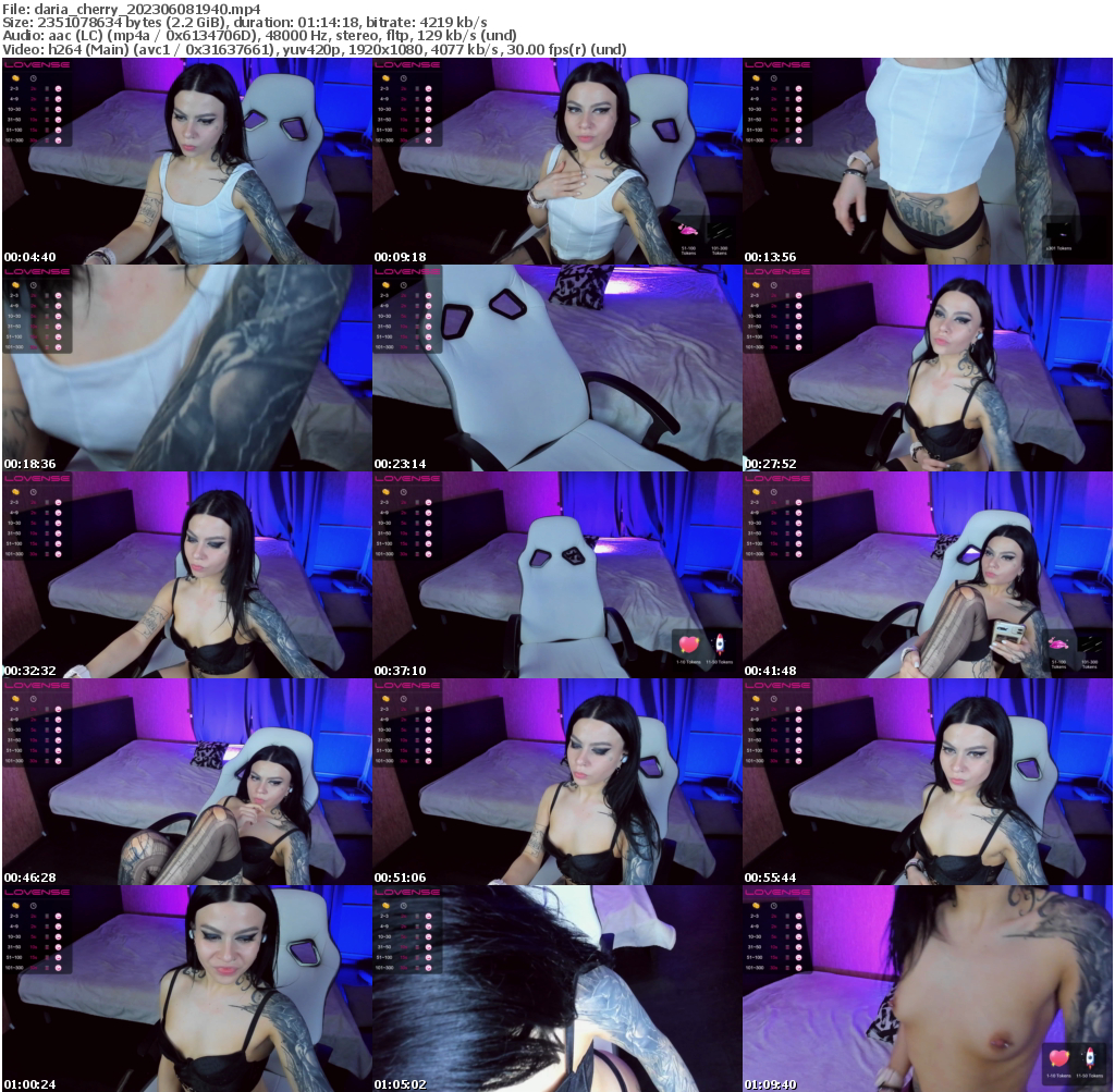 Preview thumb from daria_cherry on 2023-06-08 @ bongacams