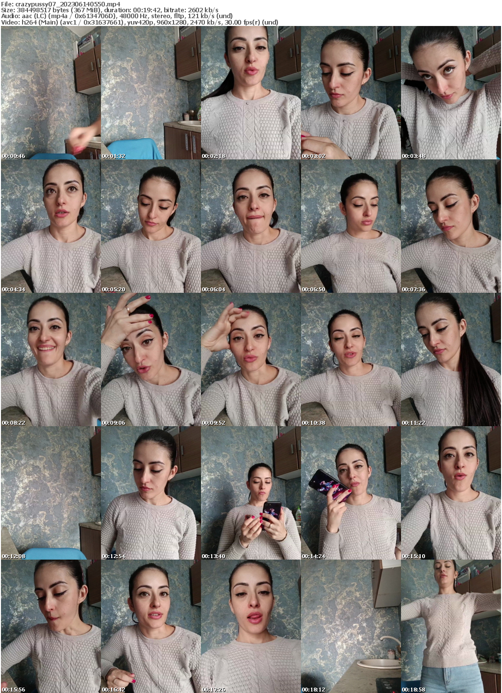 Preview thumb from crazypussy07 on 2023-06-14 @ bongacams