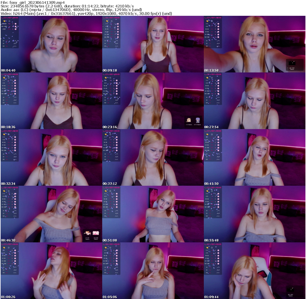 Preview thumb from foxy_girl on 2023-06-14 @ bongacams