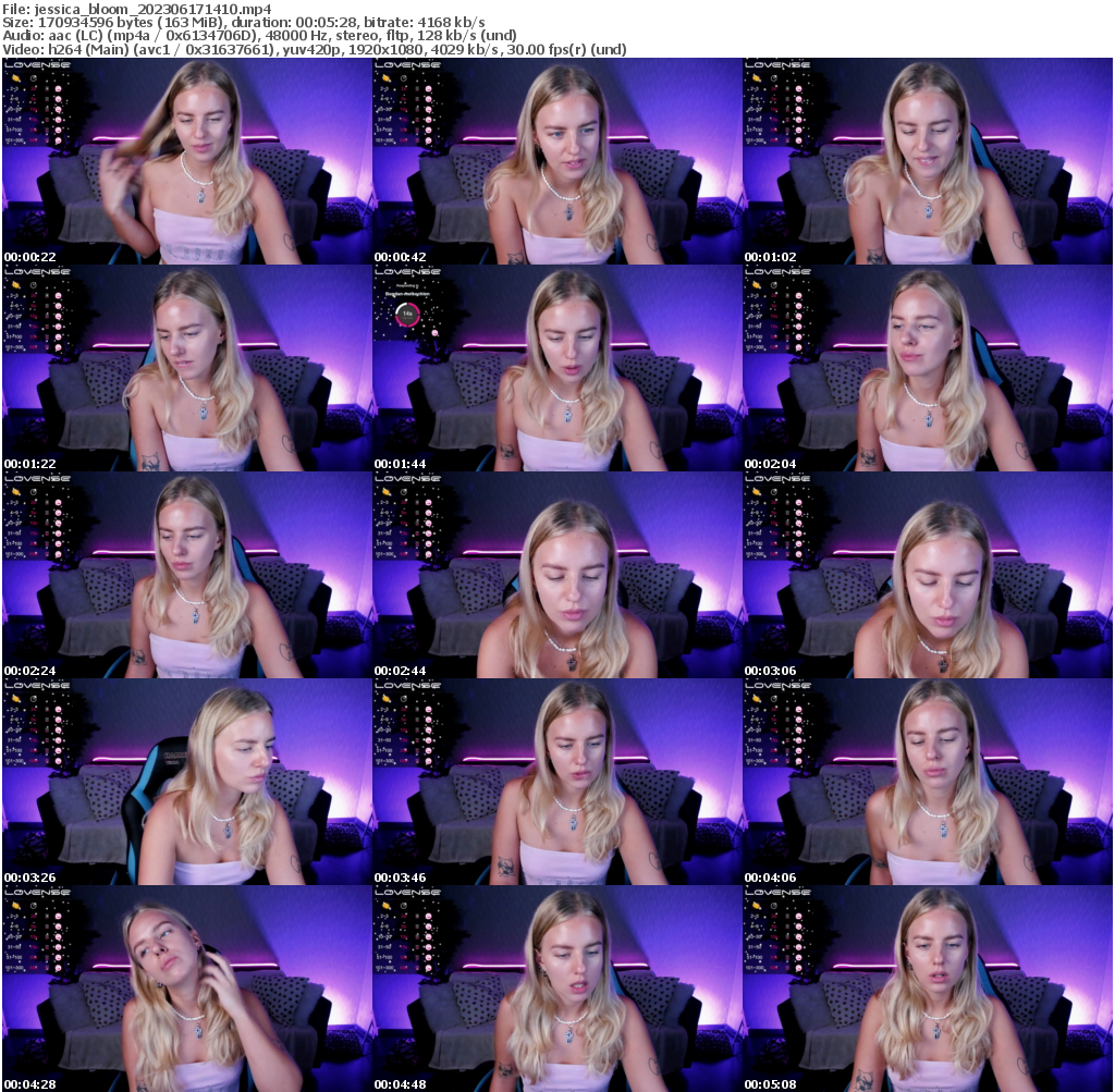 Preview thumb from jessica_bloom on 2023-06-17 @ bongacams