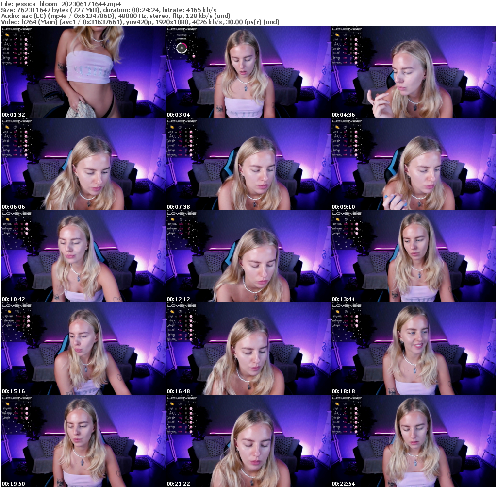 Preview thumb from jessica_bloom on 2023-06-17 @ bongacams