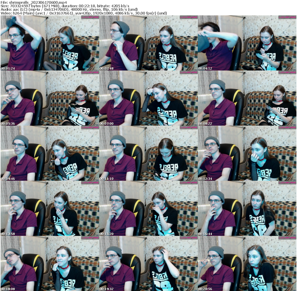 Preview thumb from shrimprolls on 2023-06-17 @ bongacams