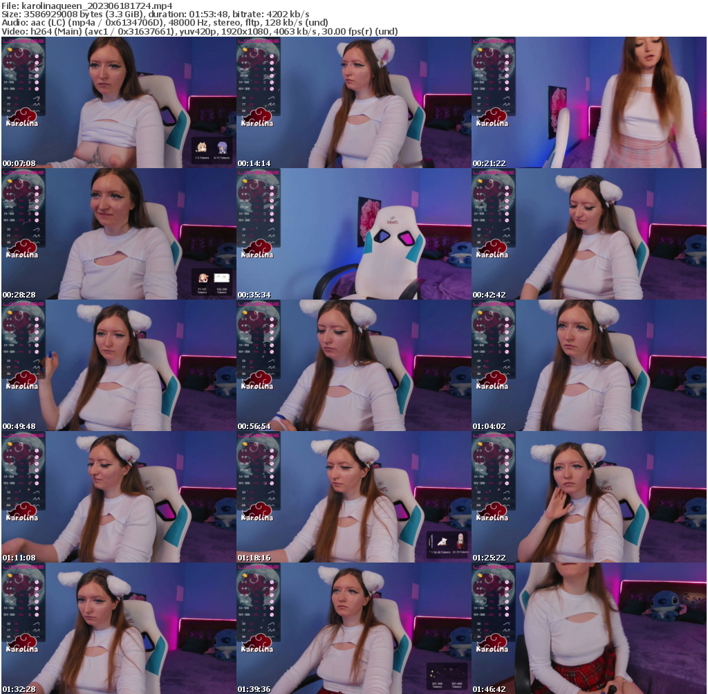 Preview thumb from karolinaqueen on 2023-06-18 @ bongacams