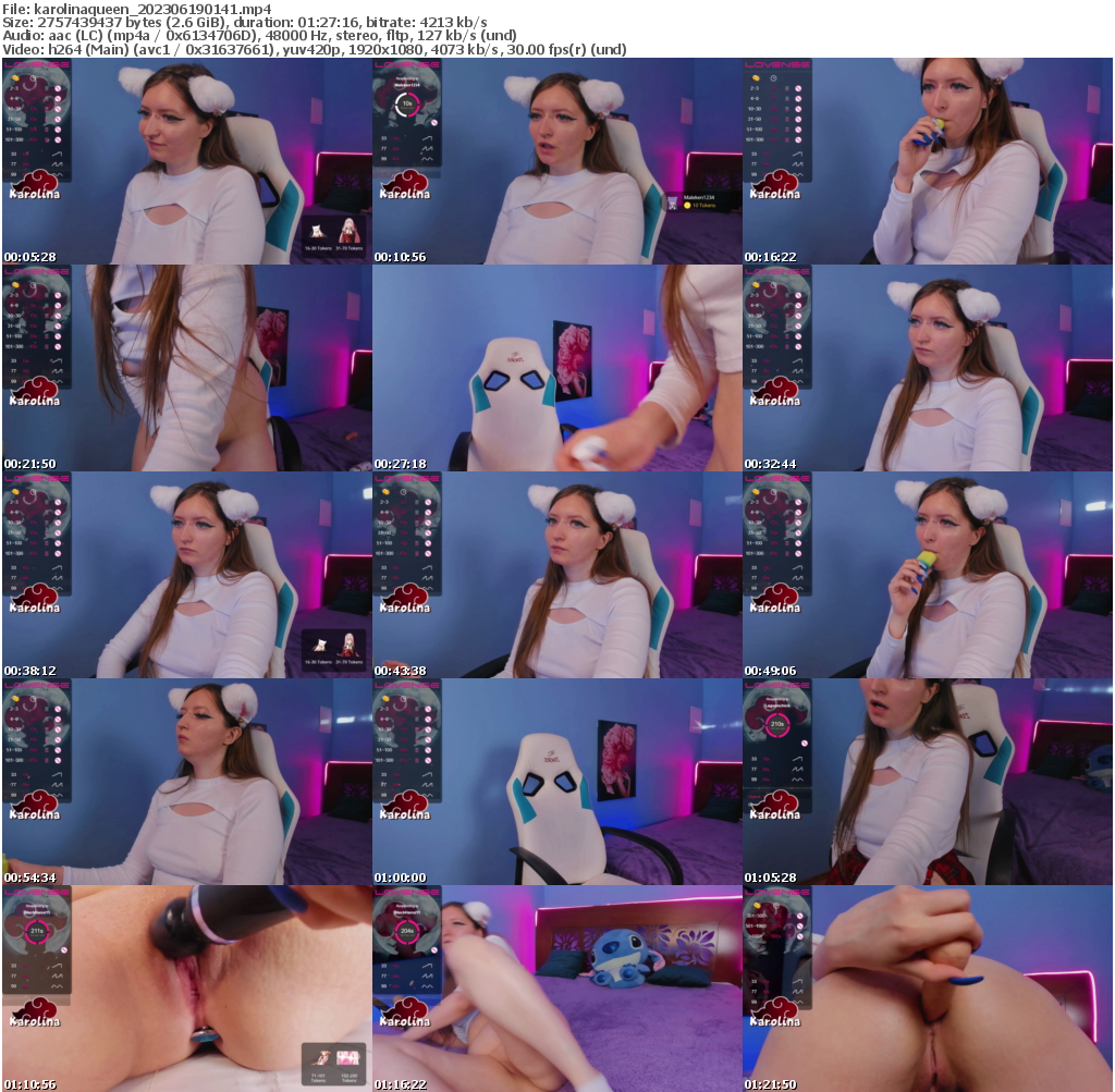 Preview thumb from karolinaqueen on 2023-06-19 @ bongacams