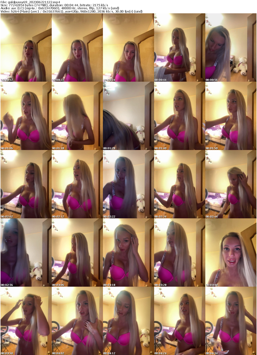 Preview thumb from goldpussy69 on 2023-06-22 @ bongacams