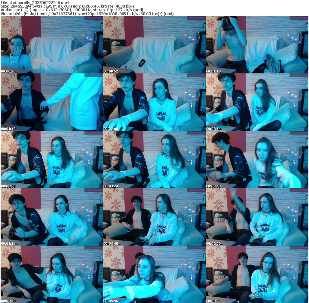 Preview thumb from shrimprolls on 2023-06-22 @ bongacams